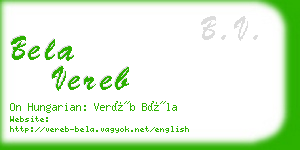 bela vereb business card